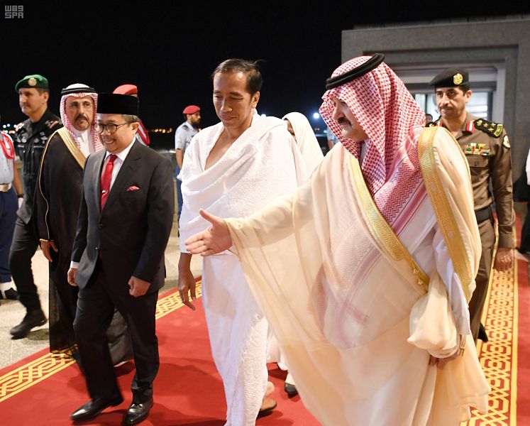 رئيس جمهورية إندونيسيا يصل إلى جدة