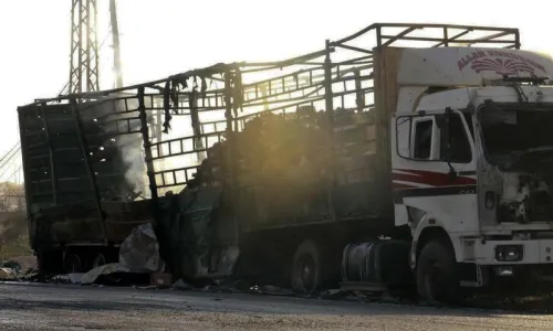 ميليشيات الحوثي تستهدف قافلة إغاثة في الحديدة